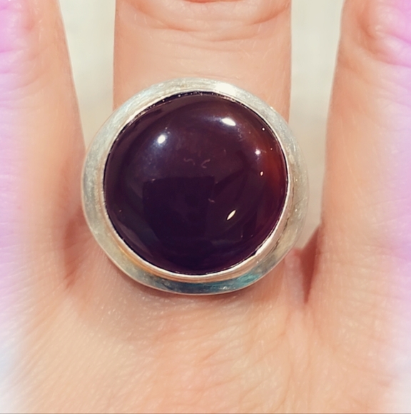 Men's Gemstone Ring! Size 7 1/2 Amber Hand Crafted Gemstone Ring